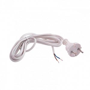 Шнур электрический соединительный, для настольной лампы, 1.7 м, 120 Вт, белый, тип V-1 Россия Сибртех 96010