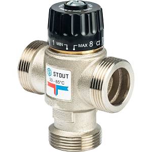 SVM-0025-356532 STOUT Термостатический смесительный клапан для систем отопления и ГВС 1 1/4&quot; НР 30-65°С KV 3,5